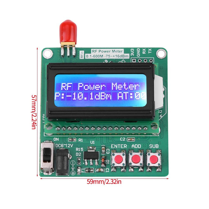 [Australia - AusPower] - RF Power Meter 1-600MHz Power Meter RF Power Meter Electrical Test Power Meter Frequency Damping Meter with Digital LCD Display for the 