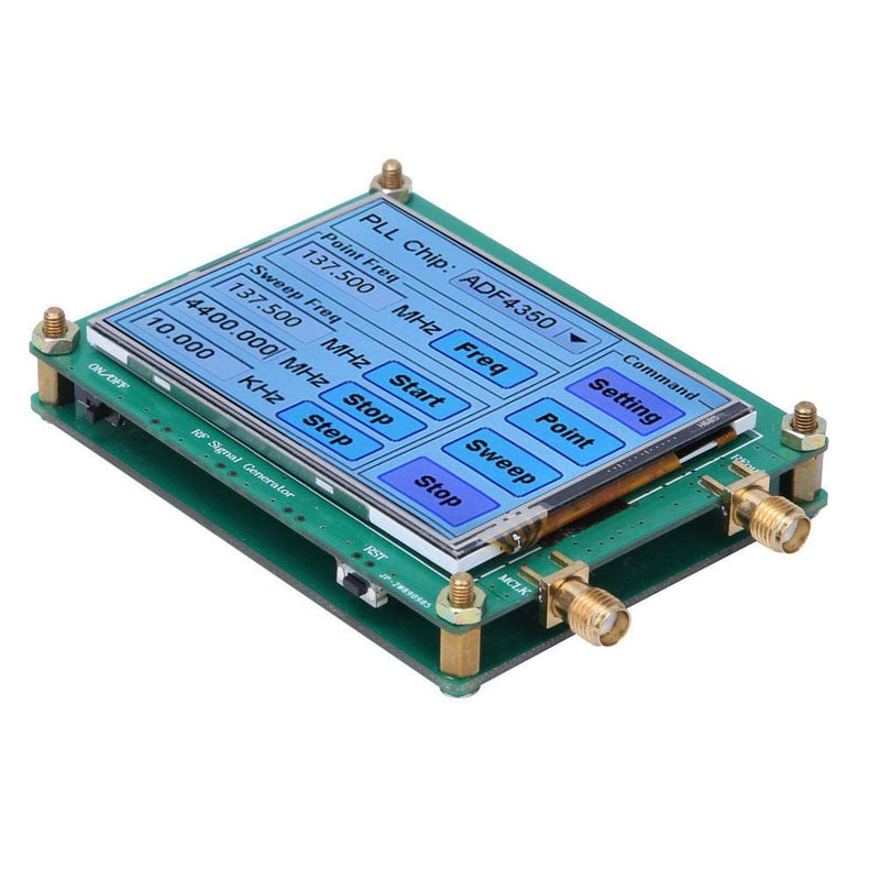 Signal Generator High Precision Full Touchscreen RF Sweep Point Frequency Module Radio PC Counter Control with Data Cable SMA Female ADF4350/ADF4351(ADF4350)