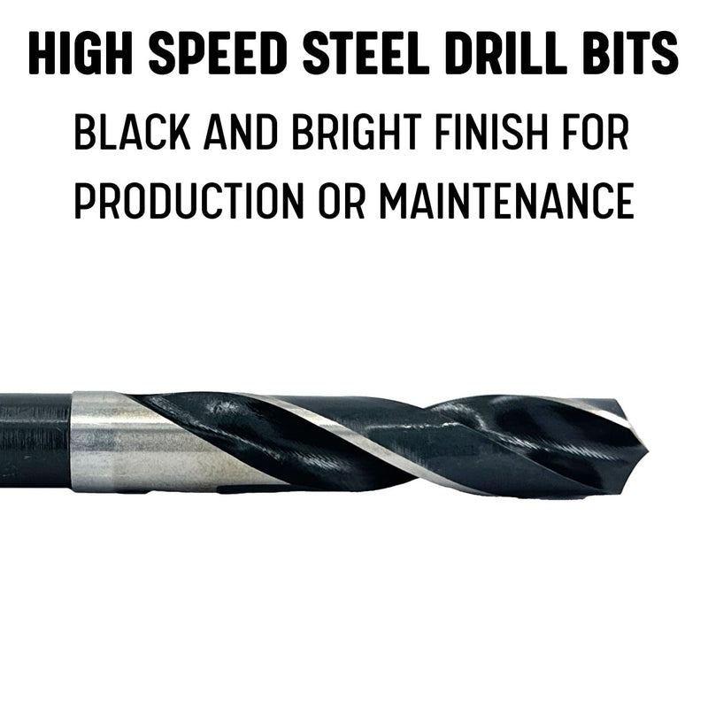 Drill America D/ARSD29/32 29/32" Reduced Shank High Speed Steel Drill Bit with 1/2" Shank, D/ARSD Series 29/32"