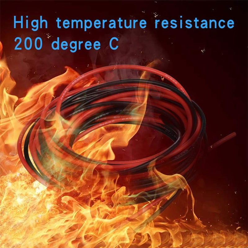 [Australia - AusPower] - BNTECHGO 22 Gauge Silicone Wire 10 ft red and 10 ft Black Flexible 22 AWG Stranded Tinned Copper Wire 22 gauge silicone wire 10ft and 10ft 22 gauge red and black 