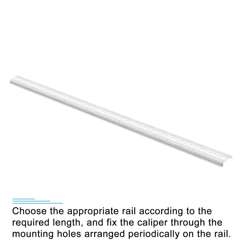 [Australia - AusPower] - MECCANIXITY DIN Rail Slotted Aluminum Mounting Guide 500mm Long 35mm Wide 7.5mm High Silver Tone Pack of 5 500mm x 35mm 
