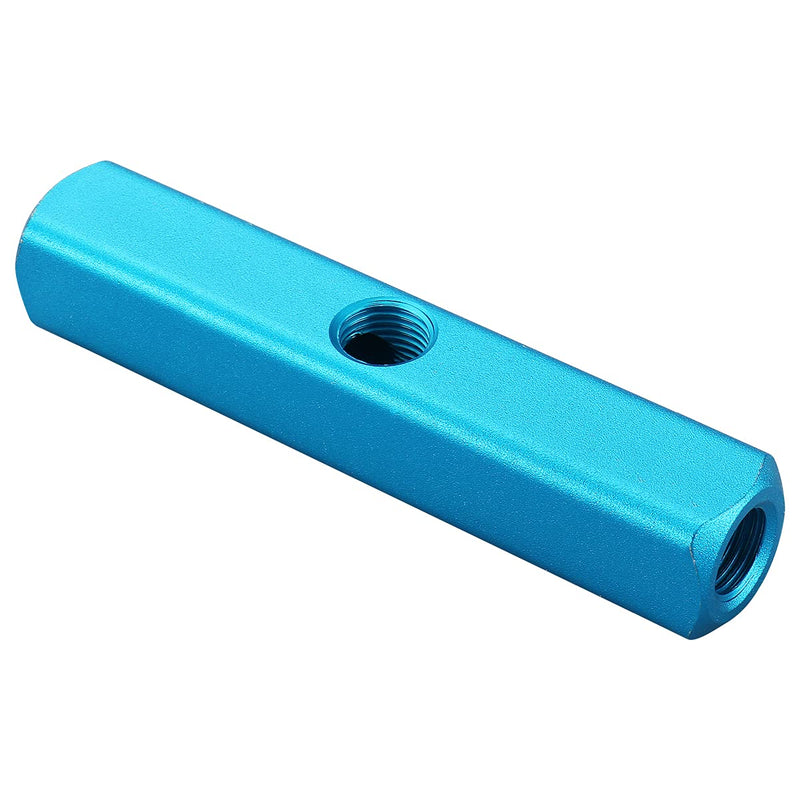 [Australia - AusPower] - Baomain Manifold Block Pneumatic 4 Way 7 Port 1/4" PT Threaded Ports Quick Connect Air Hose Inline 