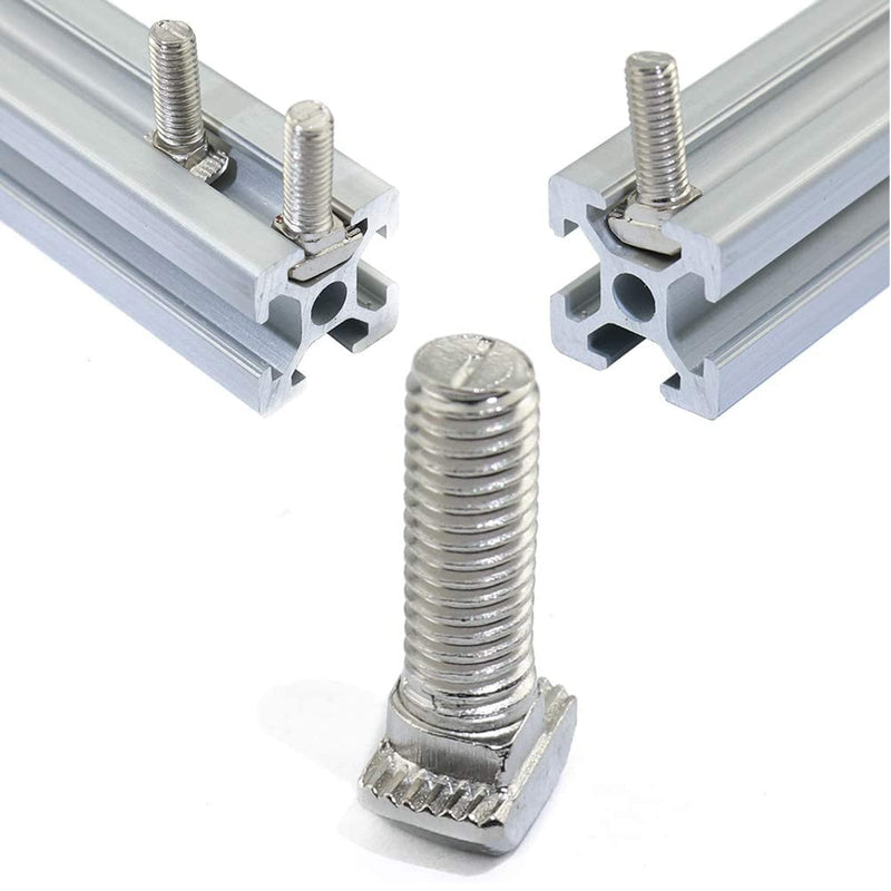 [Australia - AusPower] - Metric M5 x 20mm Thread T Slot,Drop-in Bolt T-Bolt,Hammer Head Bolt,T Screw Stud for 2020 Series Standard 6mm T-Slot Aluminum Extrusion Profile,Carbon Steel Nickel Plated (2020 Series,40Pcs) 