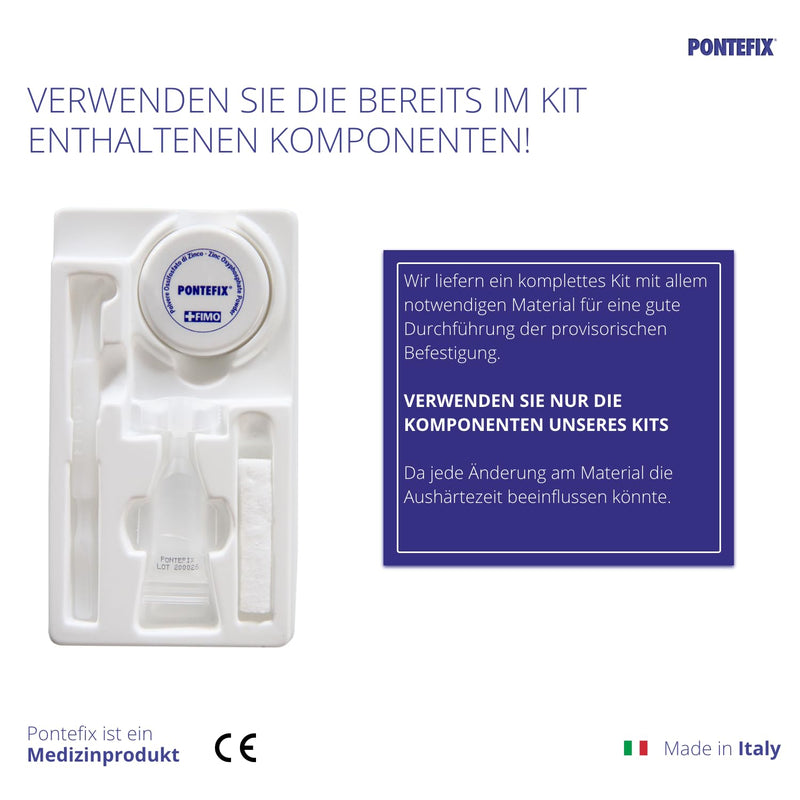 Dental Tooth Cement - Attaches Bridges, Tooth Capsules and Pin Teeth