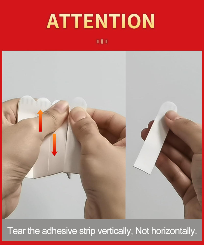 [Australia - AusPower] - Damage Free Hanging Refill Adhesive Strips | 60 Medium Strips White | Wall Poster Picture Strips Heavy Duty | Stretch Remove Cleanly 