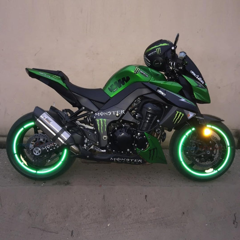 customTAYLOR33 (All Vehicles Green High Intensity Grade Reflective Copyrighted Safety Rim Tapes (Must Select Your Rim Size), 16"/18" (Combination Rim Size) 16"/18" (Combination Rim Size)