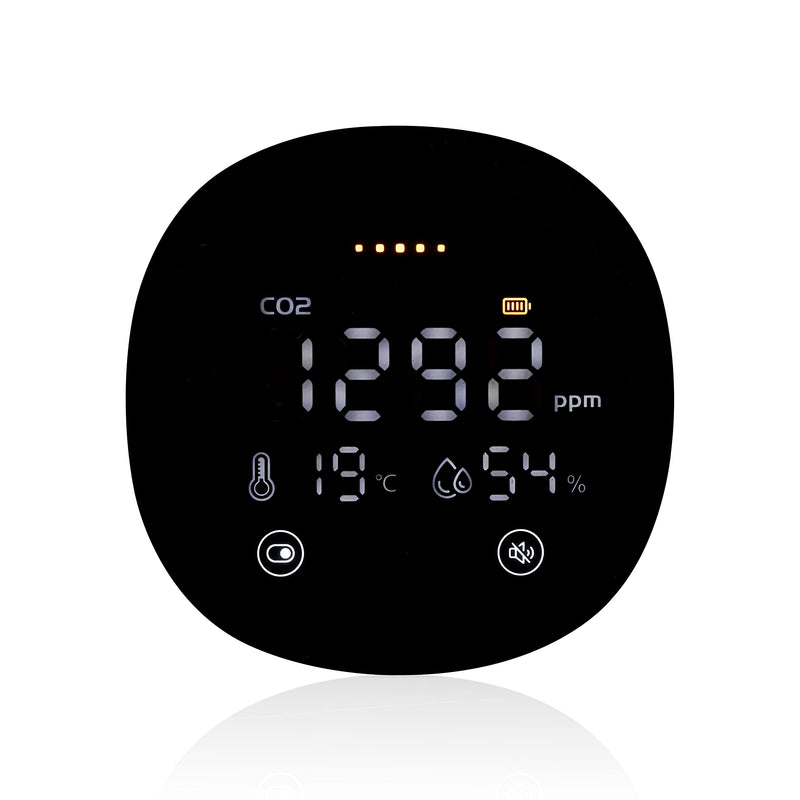 Smartwares 3-in-1 Indoor Air Quality Tester - CO₂, Temperature & Humidity - Portable Meter - For Home, Office & School - FGA-13950