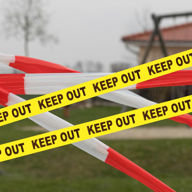 Unomor Non-Adhesive Crime Scene Tape Roll 3937In Yellow Warning Keep Out Tape for Safety Barriers Construction Sites and Hazardous Area Caution