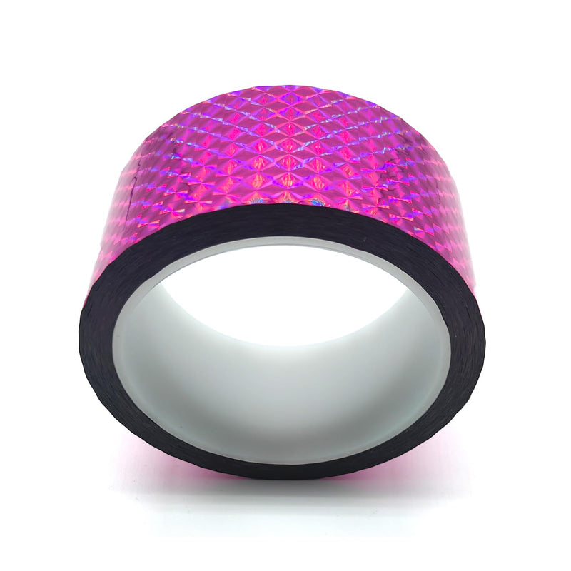 Reflective Crafting Tape, Graphic Glitter Holographic Prism Tape, for Craft Project, DIY Art, Holiday Packing, Wrapping, Keep Birds Away, 1.8 Inches by 55 Yards (Holographic-Purple) Holographic-Purple