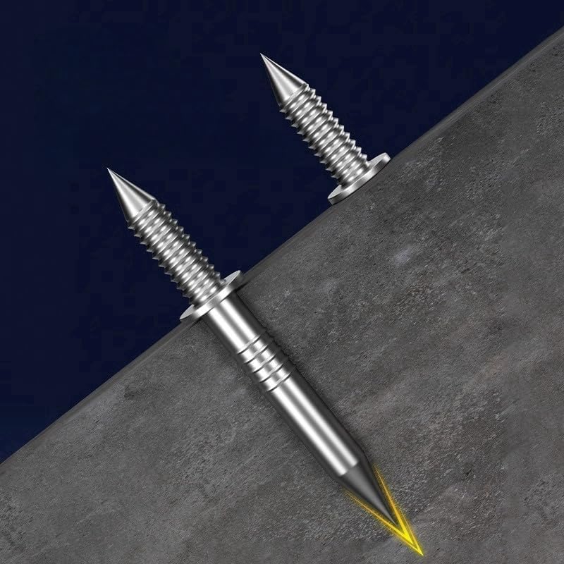 [Australia - AusPower] - 150pcs Double-Head Skirting Thread Seamless Nail, Non Marks Nail, Invisible Security Screw, Double Ended Baseboard Invisible Screw,Hidden Nail For Wood Veneer, With Specific Sleeve Tool (150) 150 