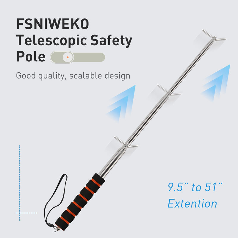 Smoke Detector Tester Pole - Smoke Detector and Emergency Exit Light Extendable Pole Tester - Emergency Light Testing Pole - Ensuring Safe and Efficient Testing of Life Safety Products,2 Pack 2