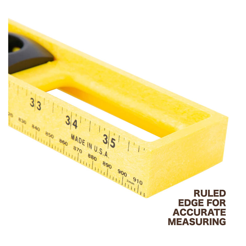 [Australia - AusPower] - Mayes Polystyrene 3 Foot Level, 4-Piece Pliers Set, 36 Inch Level Made in the USA, Includes 6-In Long Nose, Contractor, Plumber, and Carpenter Tools, Impact Resistant Frame 