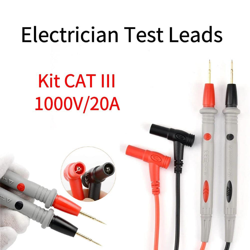 [Australia - AusPower] - Multimeter Test Leads Probes Banana Plug,Gold Digital Multimeter Probes Electrical Test Probe for Most of Digital Multimeter 1011-100 