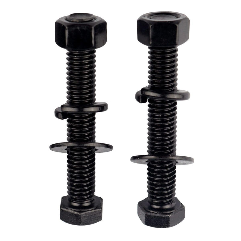 [Australia - AusPower] - 8 Sets 1/4-20 x 2 Stainless Steel Hex Head Screws Bolts with Nuts Flat Washers Lock Washers 304 SS 18-8, Fully Threaded Black 1/4-20 x 2" (8 Sets) 