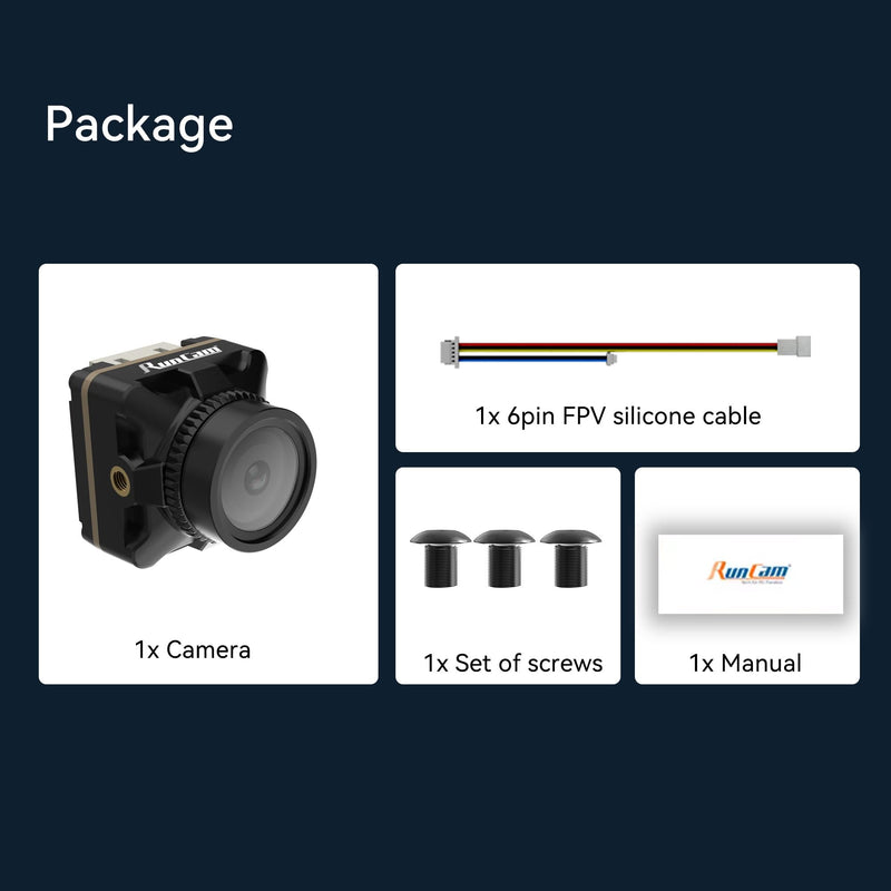 [Australia - AusPower] - FPV Camera RunCam Robin 3- Micro Drone Camera 1200TVL FOV150° Wide Angle 5.3g for RC FPV Drone Car Plane Racing 