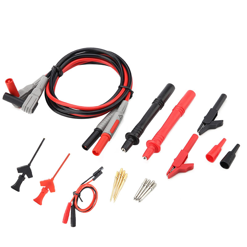 [Australia - AusPower] - P1300C Multimeter Measuring Tips Multifunctional Adjustable Probe Leads Test Pen Clip Test Lead Kit for Digital Multimeter, black, Portable 