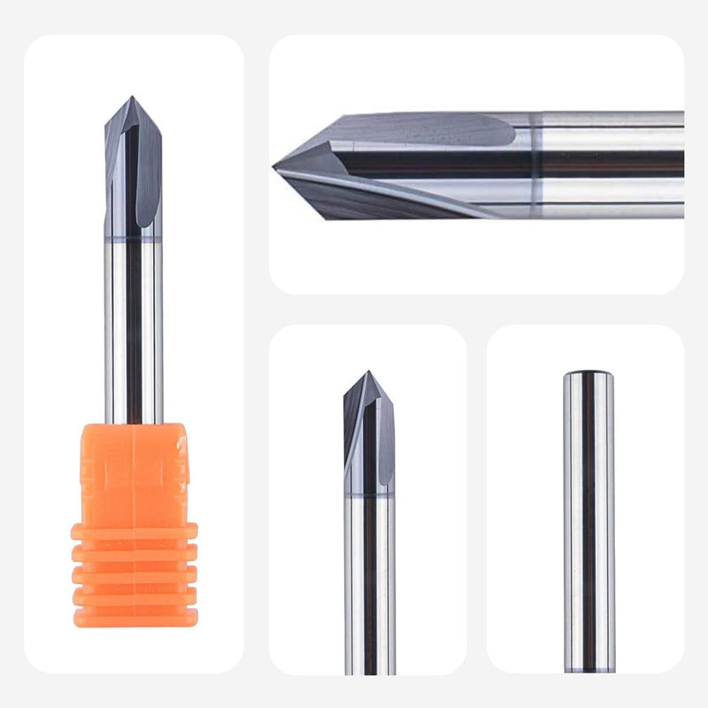 [Australia - AusPower] - SpeTool Chamfer Cutter Engraving Cutter 6 mm Shank 90 Degree V Groove Cutter Solid Carbide 3 Flutes Engraving Cutter CNC Wood Cutter End Mill Cutter for Router with TiAlN Coating for Machine Tools and 