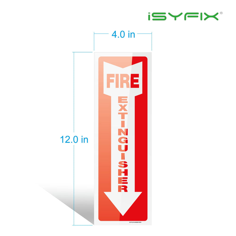iSYFIX Safety Sign Bundle: Emergency Exit Stickers, Fire Extinguisher Stickers, and Exit Signs Stickers