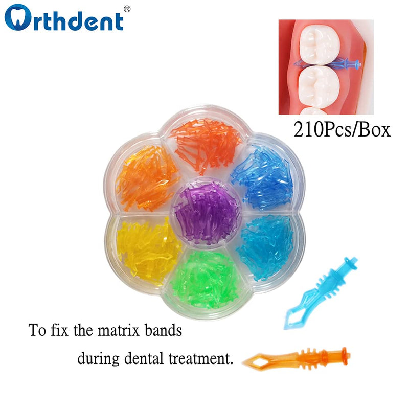 [Australia - AusPower] - 210 Pcs Dental Plastic Poly Wedges Dental Diamond Wedges Autoclave Medical Plastic Disposable Interdental Composite Restoration Materials Dentistry Tool,7 Sizes Kit 