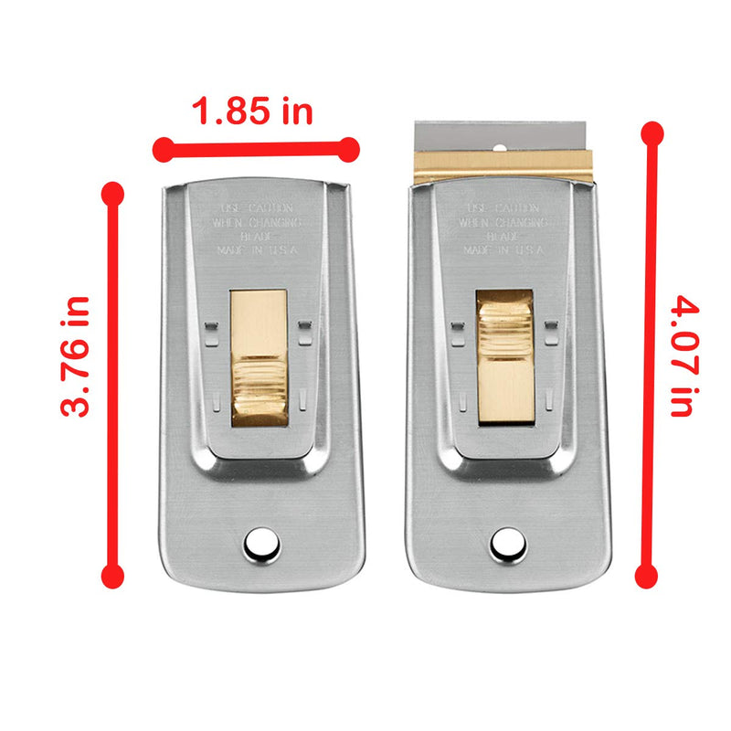 Razor Blade Scraper Tools (Set of 1), Window Scraper, Glass Cooktop Scraper & Paint Scraper, Car Decal, Sticker and Glue Remover Razor Holder with 5 Replaceable Single Edge Blades