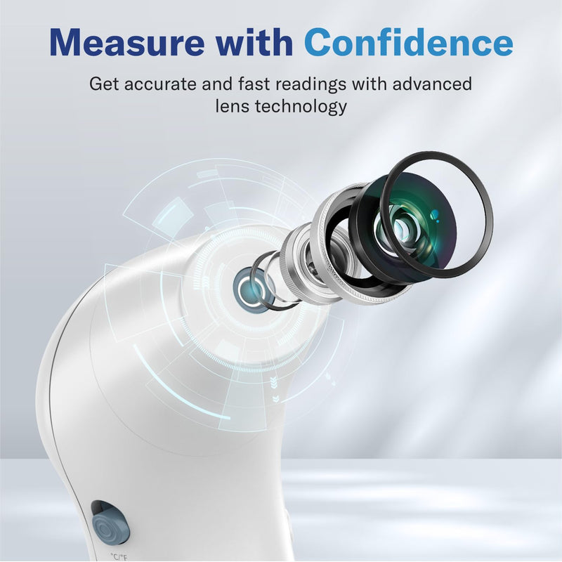 [Australia - AusPower] - Alcedo Forehead and Ear Thermometer for Adults, Kids, and Baby | Digital Infrared Thermometer for Fever | Touchless, Instant Read, Medical Grade | Pouch and Batteries Included 