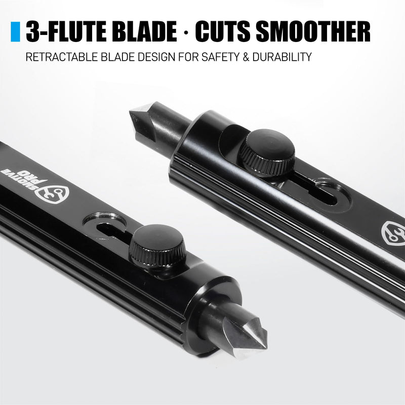 [Australia - AusPower] - SMOTIVEPRO Dual-End Rimming & Deburring Tool, Internal & External Pipe Deburring Tool for 3/16" to 1/2" Tubing, Achieve Optimal Tubing Flaring for Brake/Copper/Hydraulic Lines 