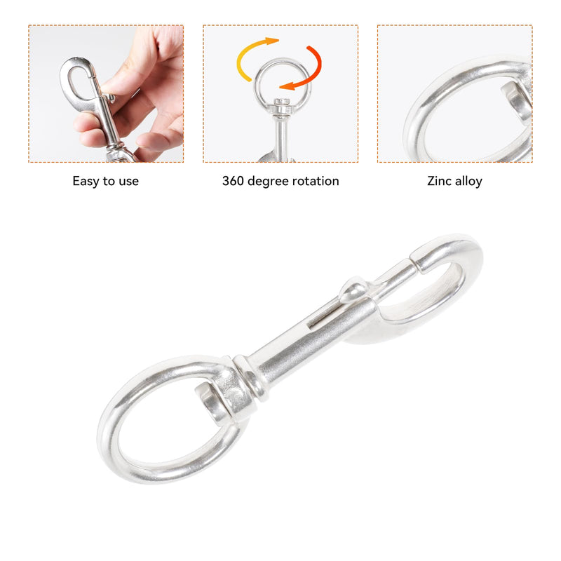 [Australia - AusPower] - ORCATORCH Swivel Eye Snap Hook Stainless Steel Bolt Snap Corrosion-Resistant Marine Clips for Underwater Scuba Diving, Dog Leash, Key Chain, Camera Strap, Clothesline (Three Optional Size) Sh316-3.5inch 