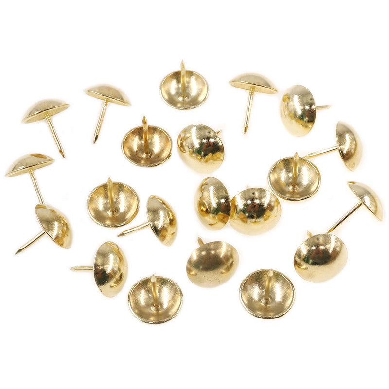 [Australia - AusPower] - Keadic 200Pcs 3/4" (19mm) Antique Upholstery Tacks Furniture Nails Pins Assortment Kit for Upholstered Furniture Cork Board or DIY Projects - Gold 3/4" (19mm) - 200Pcs 