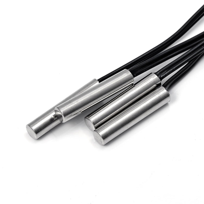 [Australia - AusPower] - B3950 Thermistor Temperature Sensor 10K Sensitive NTC Probes 1m Cable, 5Pcs Waterproof Temp Probe 1m / 39.37in 5 