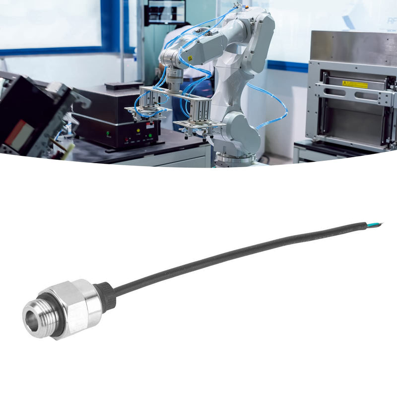 Pressure Sensor Pressure Transducer High Precision Analog Water Pressure Sensor for Oil Fuel Air 1/8”NPT Thread Stainless Steel (100PSI)