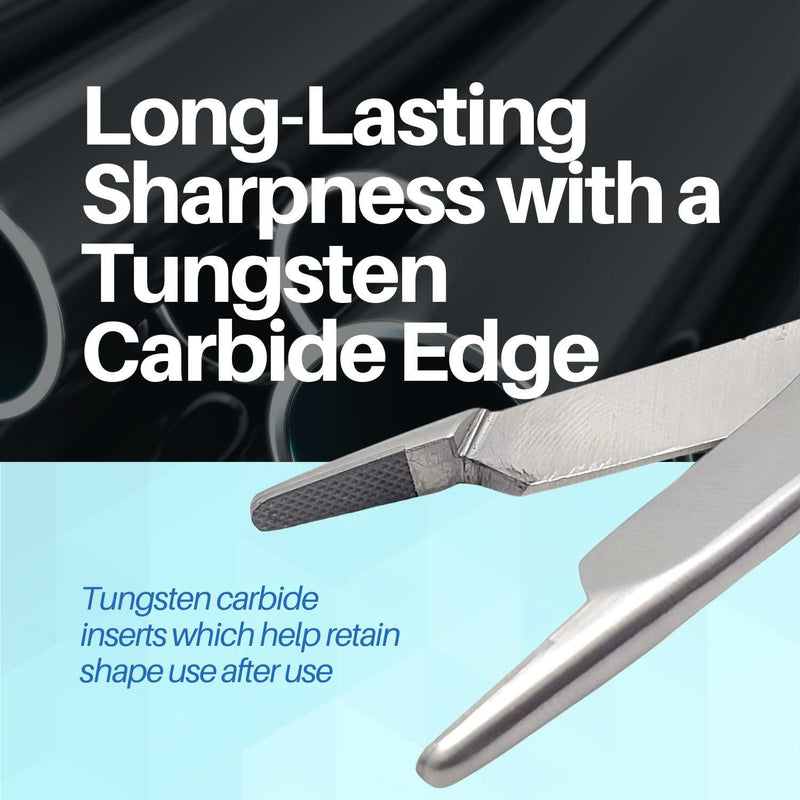 [Australia - AusPower] - Olsen Hegar Mathieu Needle Holder | Mitten Scissor Clamps | Needle Driver with Scissors Cutting Edges | 6.5 inches with Tungsten Carbide 