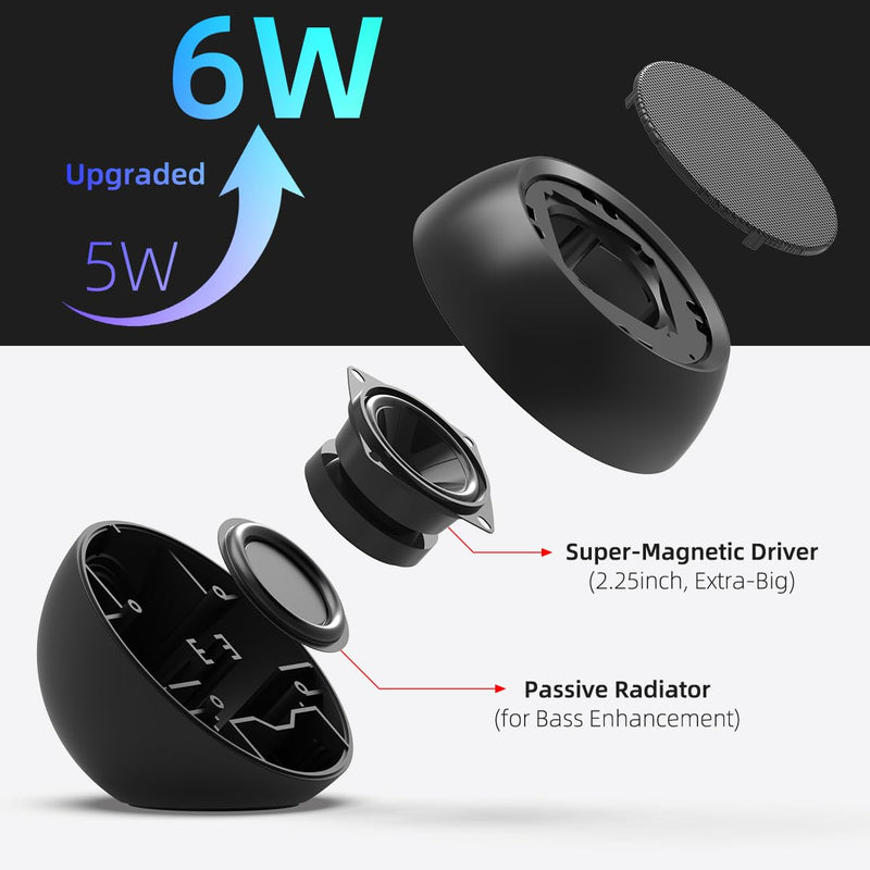[Australia - AusPower] - [Upgraded] USB Computer Speakers for Desktop PC Laptop | Small Plug-N-Play External Speakers with Crystal-Clear Sound, Loud Volume, Rich Bass, Compatible with Windows/macOS/ChromeOS/Linux – Portable Single 