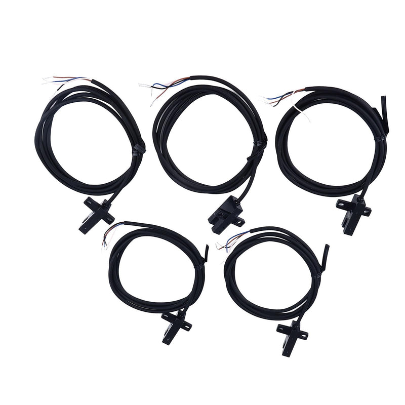 [Australia - AusPower] - 5Pcs Photoelectric Switch Sensor U Shaped Slot Accessory for Detection Flexible Setting Include 5 Pieces Quick to Install Machinery Semiconductor Equipment Electricity Industry 