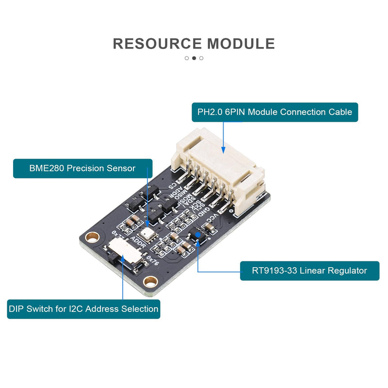[Australia - AusPower] - BME280 Environmental Sensor, Temperature Humidity Pressure Module, High Accuracy, I2C/SPI Interface,Compatible with Arduino/Raspberry Pi/STM32 