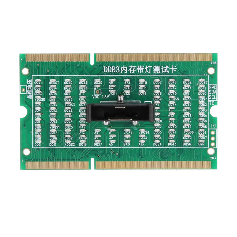 [Australia - AusPower] - DDR3 SODIMM Test Card, Professional Memory Diagnostic Tool with Light Display, Real Time Results Analyzer, Laptop Notebook Repair, Computer Maintenance Essential common DDR3 