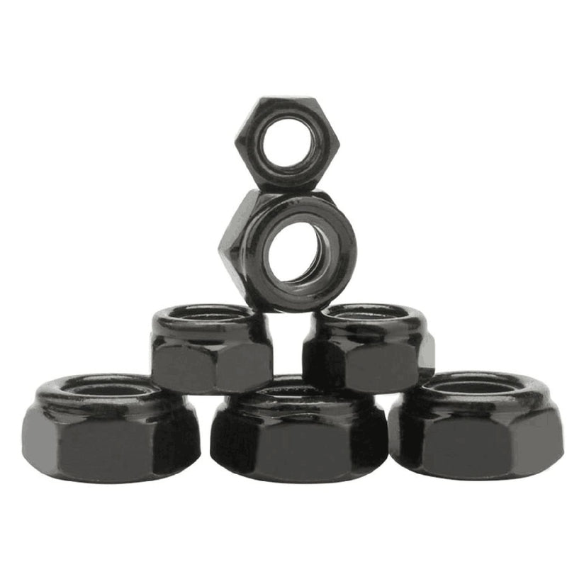 [Australia - AusPower] - 110 Piece Nylon Lock Non-Slip nut M3*0.5mm, Black Anti-loosening self-Locking nut 