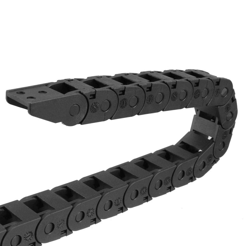 [Australia - AusPower] - uxcell Drag Chain Cable Carrier Open Type with End Connectors R18 10X11mm 1 Meter Plastic for Electrical CNC Router Machines 