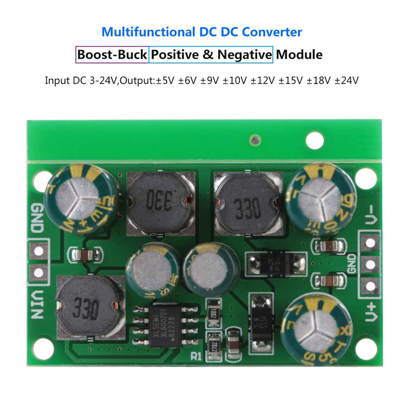 Negative Voltage, Power Supply Circuit for Converting DC Positive to Negative, Positive Negative Dual Output Power Supply DC Positive & Negative Voltage Boost Buck Converter Output (Output Voltage ±15 VDC