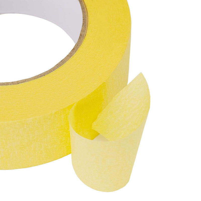 Lichamp 36mm x 55m Yellow Automotive Masking Tape for Painting, Auto Body Yellow Painters Tape for Car Detailing, 1.4 inch x 60 Yards 1.42 inches