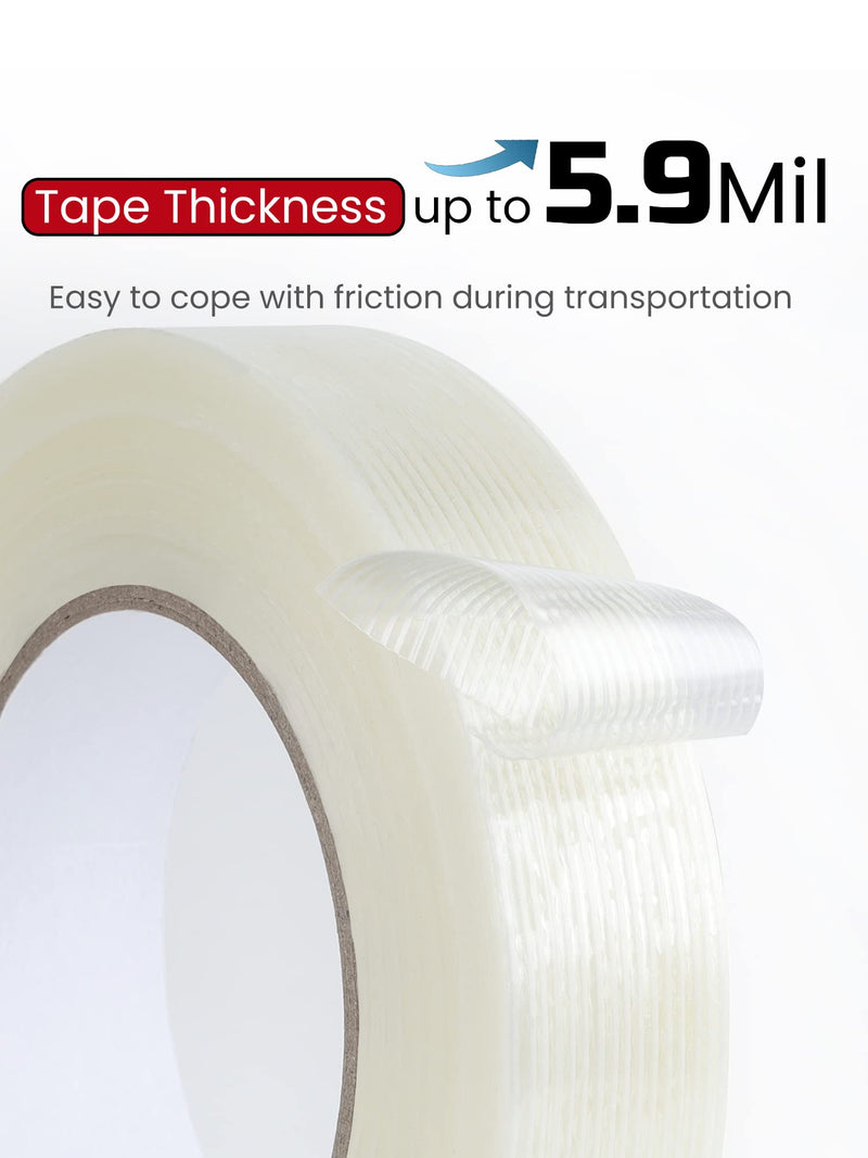 [Australia - AusPower] - Lichamp Fiberglass Tape 1 inch, 2 Pack 60 Yards (120 Total Yards) Filament Tape Nylon Fiber Glass Tape 