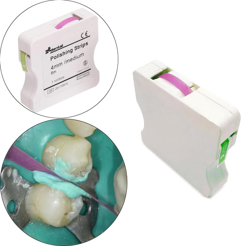 [Australia - AusPower] - 2Box Dental Polishing Strips, 4mm Tooth Interdental Resin Surface Sanding, Teeth Whitening Oral Care, Dental File for Teeth, Dentist Tools 4mm 2roll 