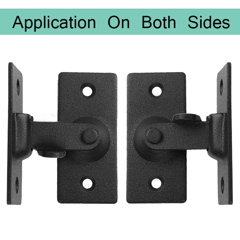 WANLIAN MINI Size Pocket Door Lock, 90 Degree Sliding Door Lock | Quick-Access Locking for Privacy in Bathroom, Toilet, RVs & Small Spaces, Left Or Right Application, 304# Stainless Steel Black 2pcs