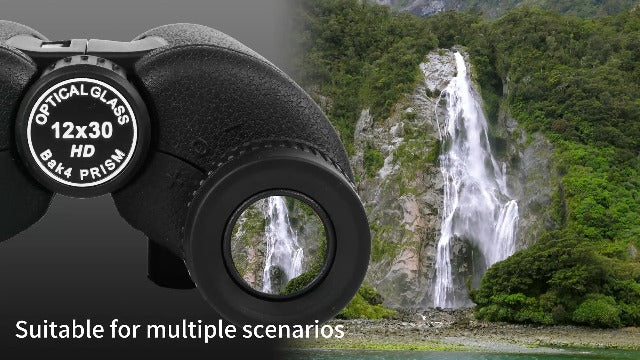 12x30 Compact Binoculars for Adults Kids, HD High Powered Binocular