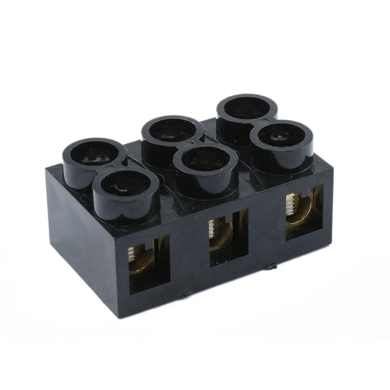 [Australia - AusPower] - Meuey Lyot-500V 60A 3 Position Double Row Screw Terminal Block Double Row Electrical Barrier panel-2pcs 