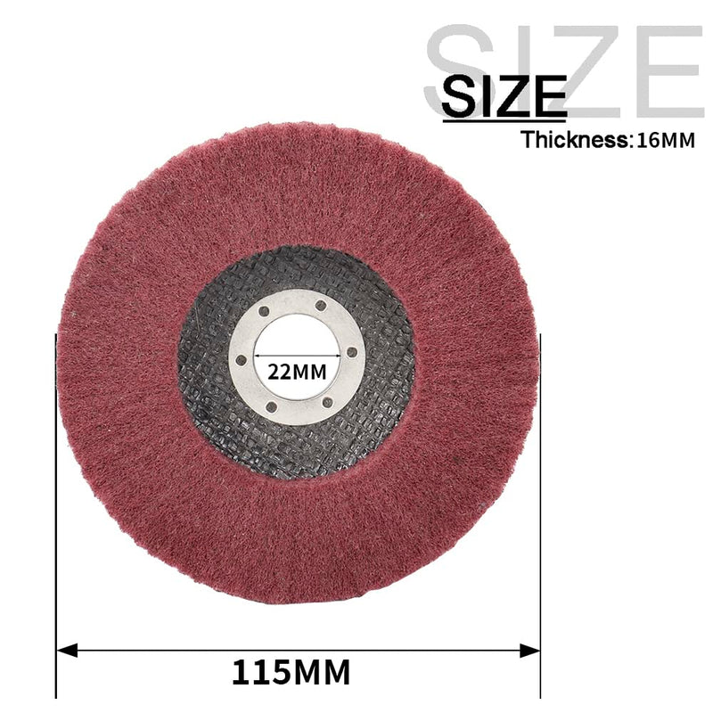 5Pcs 4.5" x 7/8" Nylon Fiber Flap Disc Polishing Grinding Wheel,Scouring pad Buffing Wheel for Angle Grinder, Polishing Tools (Grit 320) 320 Grit