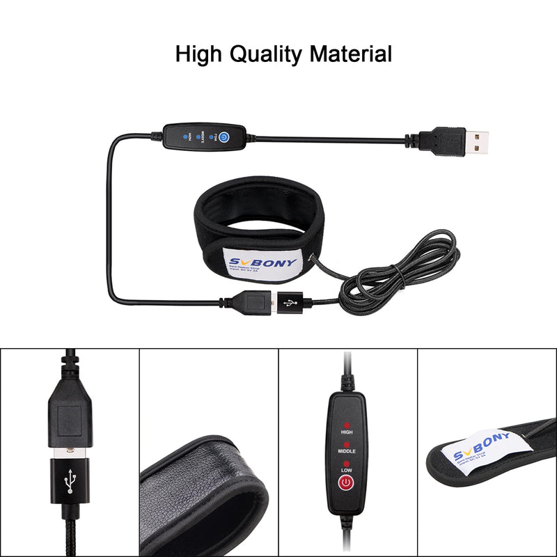 [Australia - AusPower] - SVBONY SV172 Lens Warmer, 240mm Lens Heater Warmer Dew, 3 Gear Regulator Temperature USB Universal Dew Heater Strip for Telescope Camera 