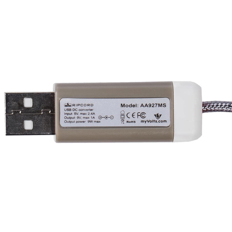 myVolts Ripcord USB to 9V DC Power Cable Compatible with Empress Effects ZOIA Synth