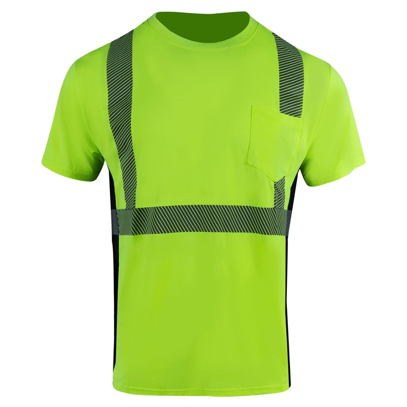 FONIRRA Hi Vis T Shirt Cooling Quick Dry Class 2 Safety Reflective High Visibility Short Sleeves Work Shirt for Men