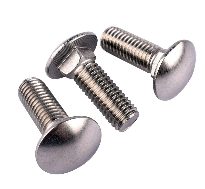 [Australia - AusPower] - 3/8-16 x 1-1/2" Carriage Bolts Screws, Round Head Square Neck, 304 Stainless Steel 18-8, UNC Coarse Fully Thread, Quantity 8Pcs 3/8-16 x 1-1/2" (8 Pcs) 