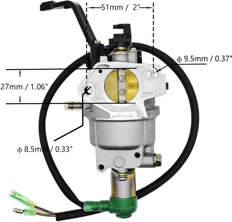 [Australia - AusPower] - fullas Huayi Carburetor P27-1D Manual Choke for Predator 6000W 6500W Generator Champion 5500W 6500W Generator Duromax 7500W Westinghouse 6000W 7500W Gas Portable Generator 